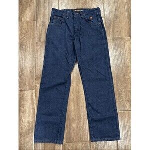 Wrangler Flame Resistant Dark Wash Jeans Mens Size 32 X32 EUC‎
